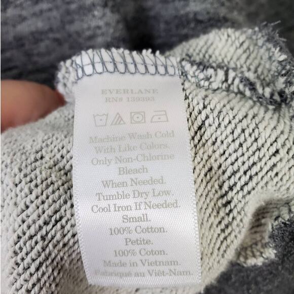 Everlane SZ S The Crew Pullover Marled Gray Sweatshirt Unisex - Picture 8 of 8